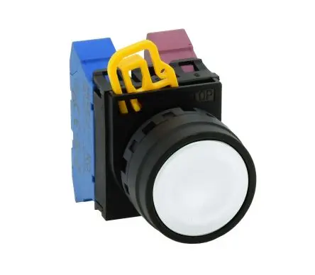 Produktfoto 1 von Idec YW1B Drucktastenkopf Ø 22mm, Schwarz Tastend Rund Kunststoff, IP67