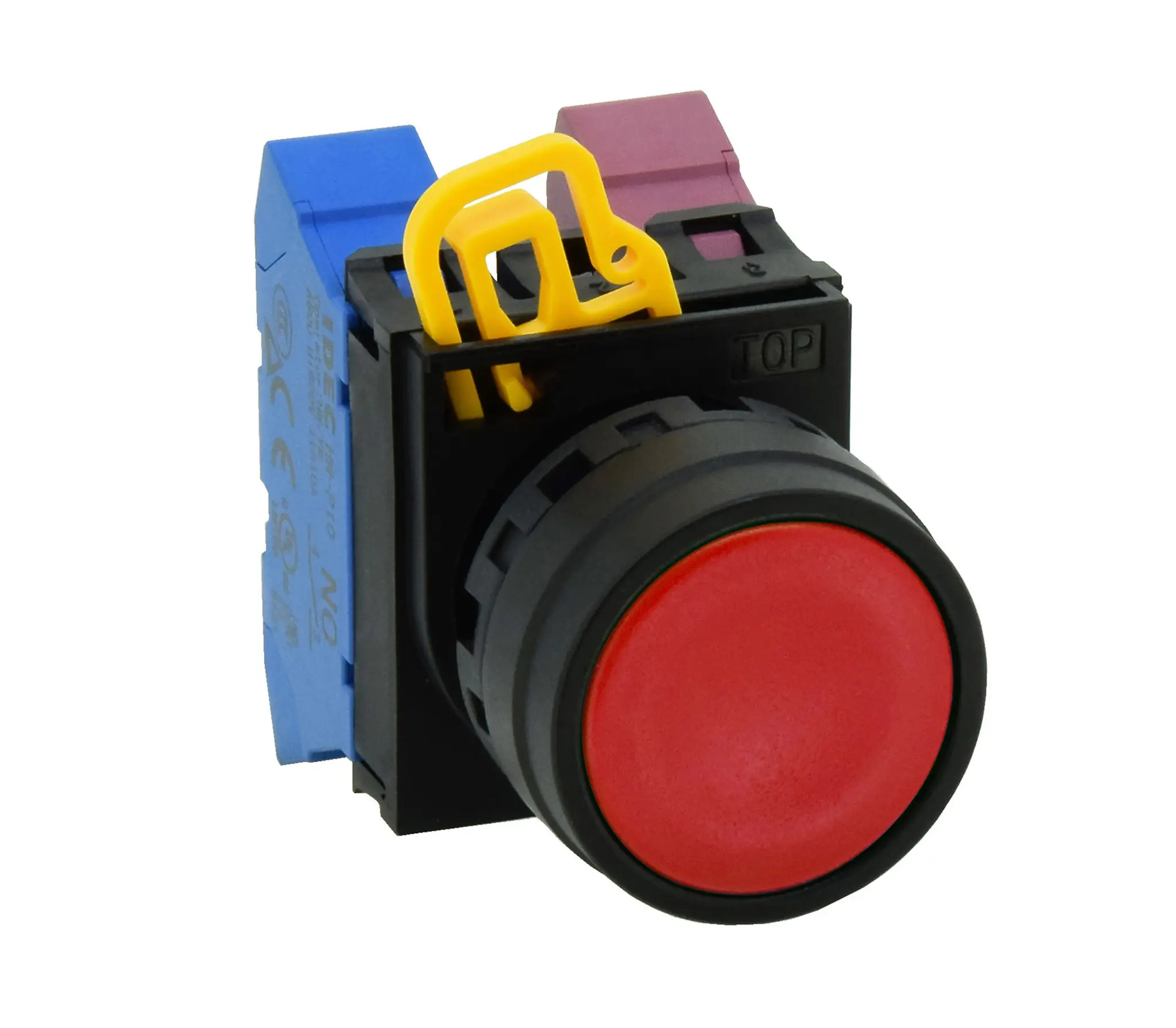 Produktfoto 1 von Idec YW1B Drucktastenkopf Ø 22 mm, Schwarz wartungsfrei Rund Rund Kunststoff, IP69