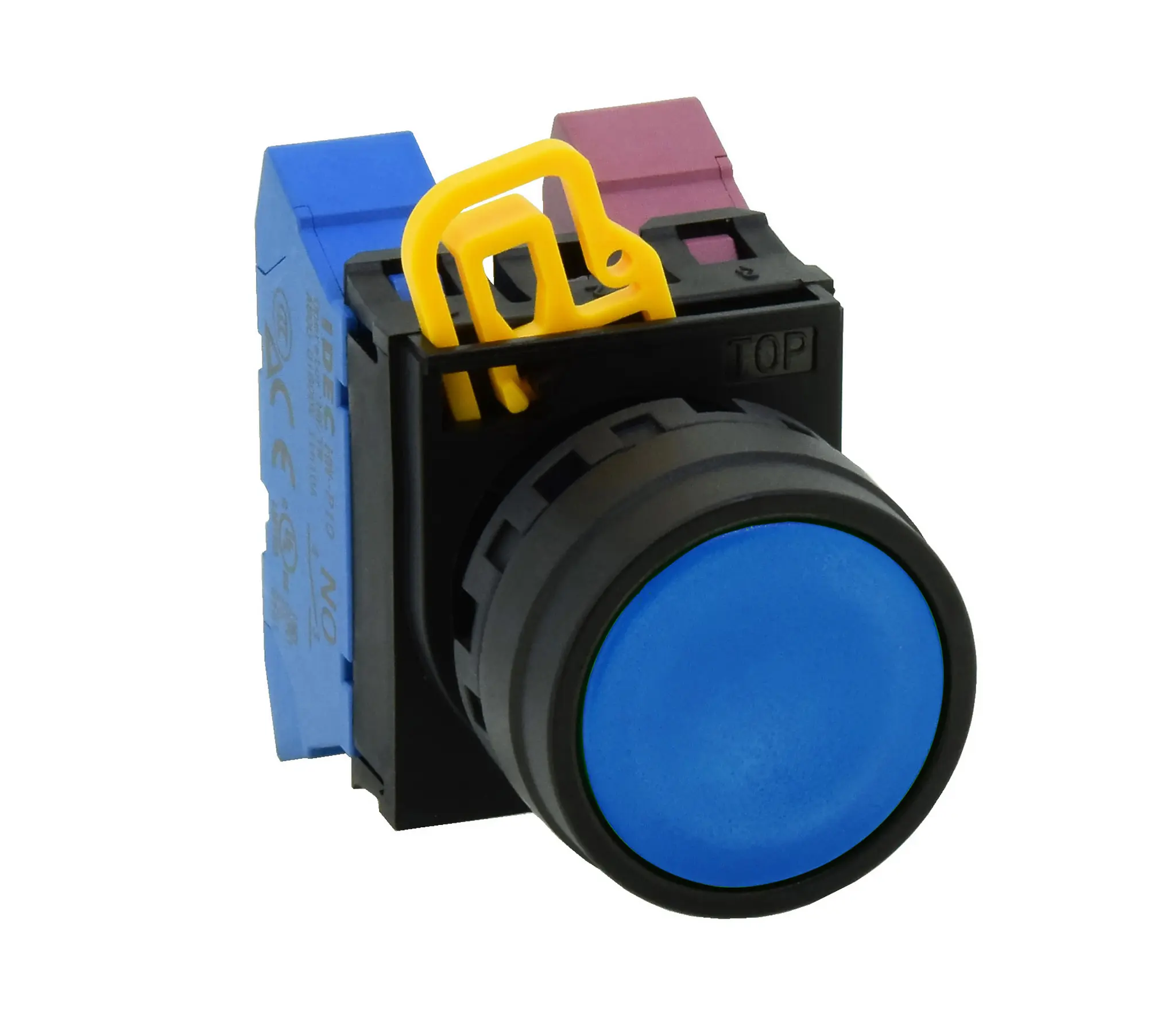 Produktfoto 1 von Idec YW1B Drucktastenkopf Ø 22 mm, Schwarz wartungsfrei Rund Rund Kunststoff, IP69