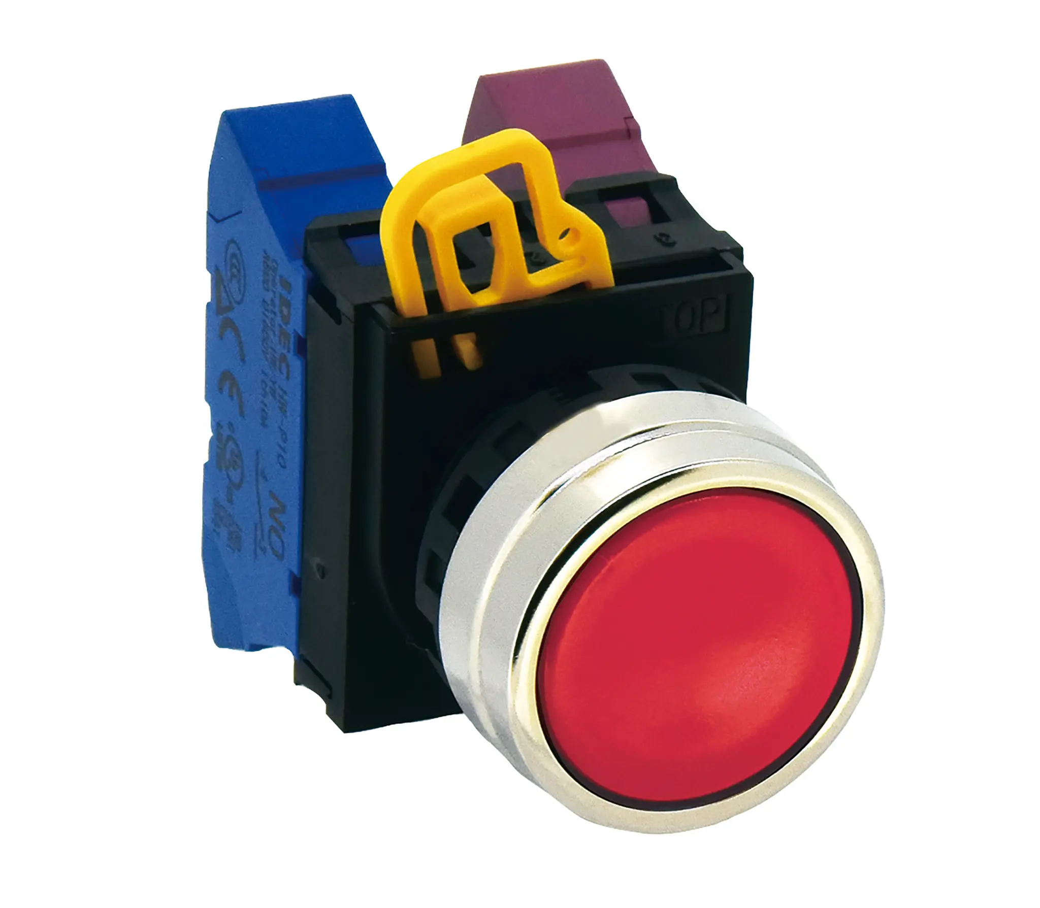 Produktfoto 1 von Idec YW4B Drucktastenkopf Ø 22 mm, Rot wartungsfrei Rund Rund Kunststoff, IP65