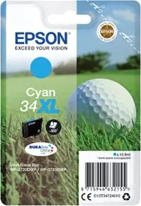 Produktfoto 1 von Epson C13T34724010 Tintenpatrone Zyan Seitenertrag 950
