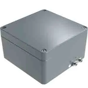 Produktfoto 1 von RS PRO; Gehäuse; Aluminiumdruckguss; Grau; IK09 IP66 Breite 160 mm Höhe 91 mm Länge 160 mm