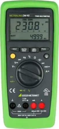 Produktfoto 1 von Gossen Metrawatt DM41 Tragbar Digital Multimeter Echteffektivwert, CAT III, CAT IV 1 kV ac / 10 A ac 10 A dc, 60 mΩ