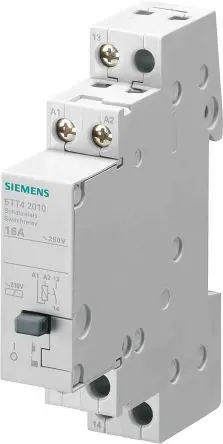 Produktfoto 1 von Siemens 5TT42 Leistungsrelais 12V ac Spule SPST DIN-Hutschiene 16A 2.4 W