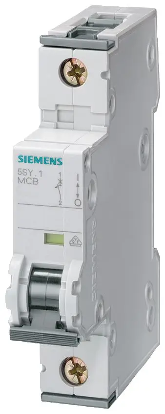 Produktfoto 1 von Siemens 5SY4 Miniaturüberlastschalter Typ A, Pol 1-polig 8 A 400 V ac, Abschaltvermögen 10 kA SENTRON