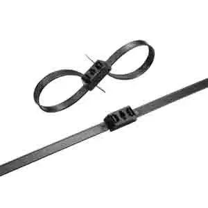 Produktfoto 1 von RS PRO RS PRO Nylon 6.6 Kabelbinder Doppelkopf Schwarz 12.7 mm x 500 mm