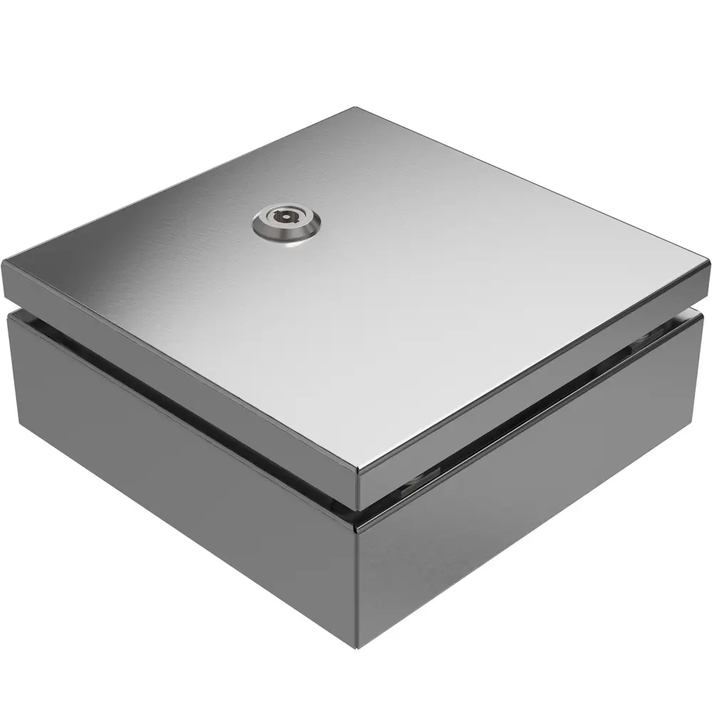 Produktfoto 1 von RS PRO Edelstahl 304 Wandanschlusskasten Grau IP66, HxBxT 200 mm, 200 mm