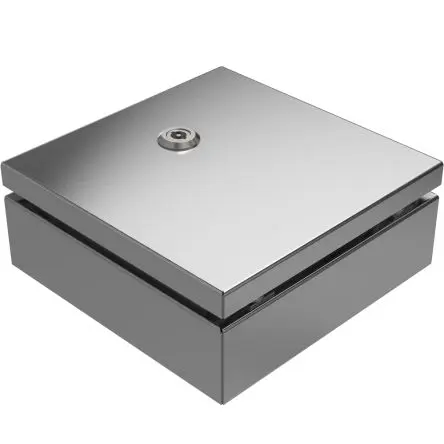 Produktfoto 1 von RS PRO Edelstahl 304 Wandanschlusskasten Grau IP66, HxBxT 200 mm, 200 mm