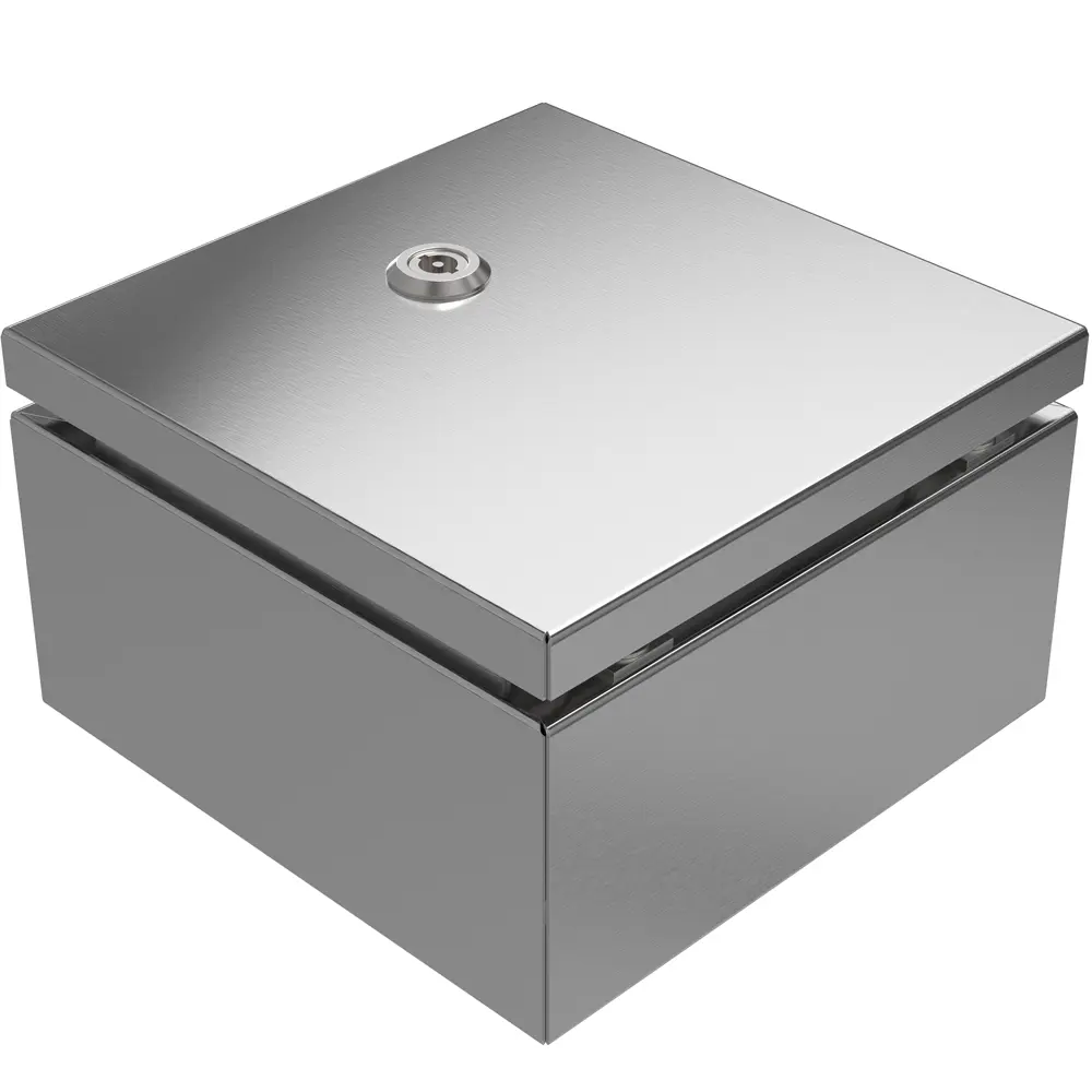 Produktfoto 1 von RS PRO Edelstahl 304 Wandanschlusskasten Grau IP66, HxBxT 200 mm, 200 mm