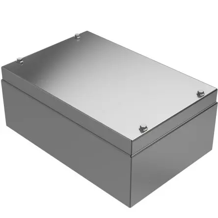 Produktfoto 1 von RS PRO; Universalgehäuse; Edelstahl 304; Grau; IK08, IK09 IP66 Breite 300 mm Höhe 200 mm Länge 120 mm