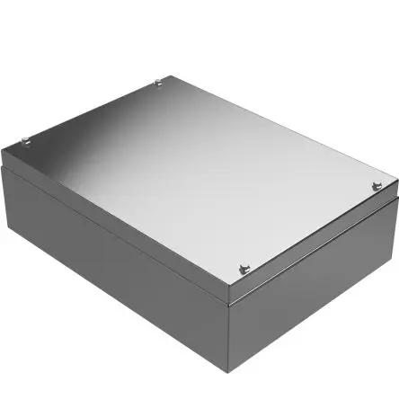 Produktfoto 1 von RS PRO; Universalgehäuse; Edelstahl 304; Grau; IK09, IK08 IP66 Breite 400 mm Höhe 300 mm Länge 120 mm