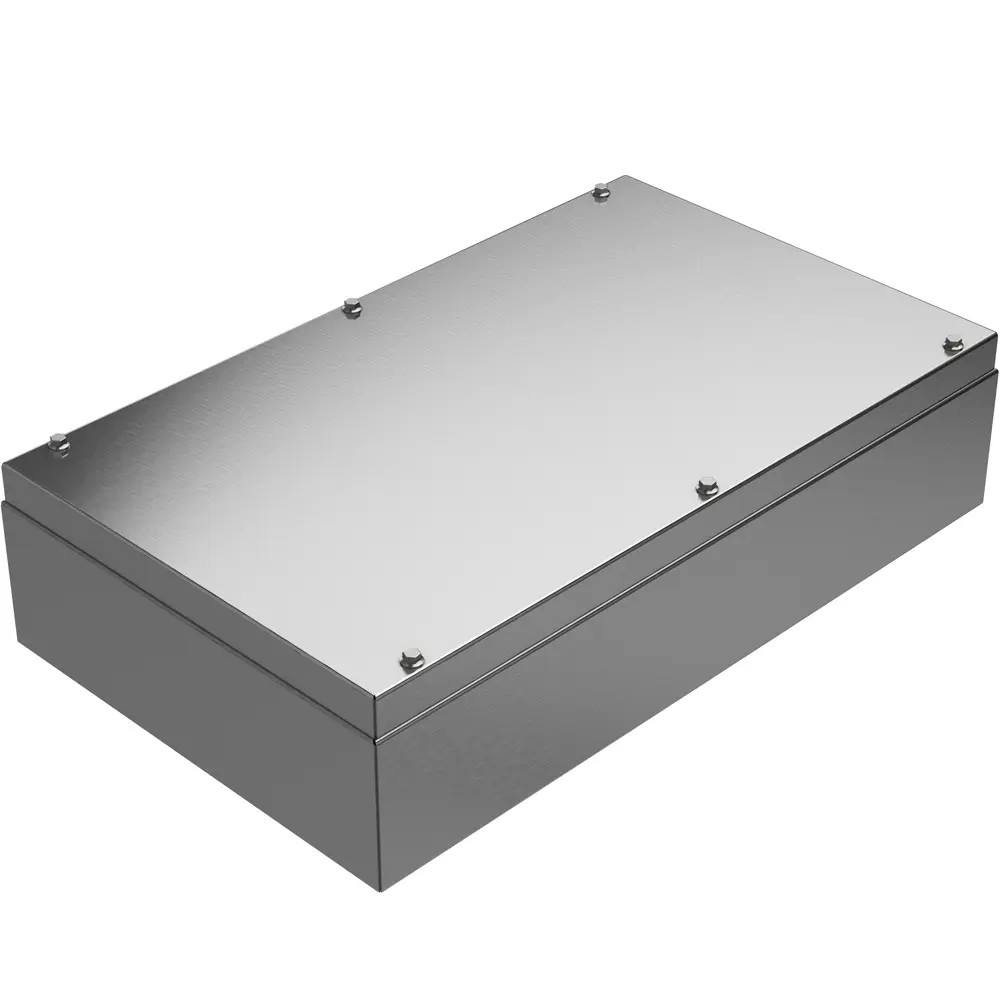 Produktfoto 1 von RS PRO; Universalgehäuse; Edelstahl 304; Grau; IK09, IK08 IP66, IP69 Breite 300 mm Höhe 500 mm Länge 120 mm