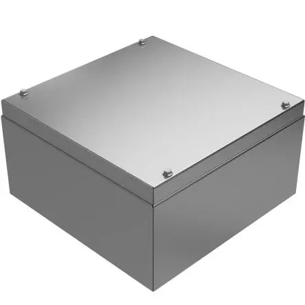 Produktfoto 1 von RS PRO; Universalgehäuse; Edelstahl 304; Grau; IK09, IK08 IP66 Breite 300 mm Höhe 300 mm Länge 160 mm
