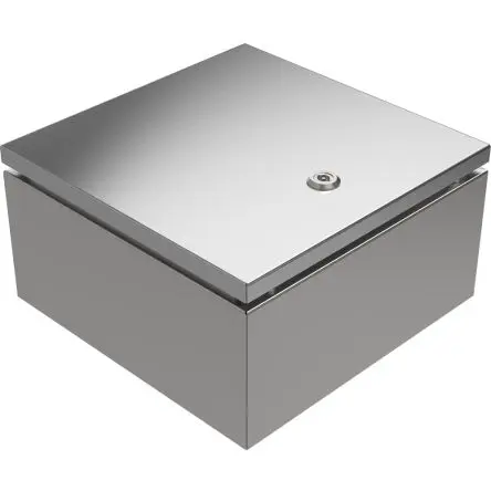 Produktfoto 1 von RS PRO Edelstahl 304 Wandanschlusskasten Grau IP66, HxBxT 300 mm, 300 mm