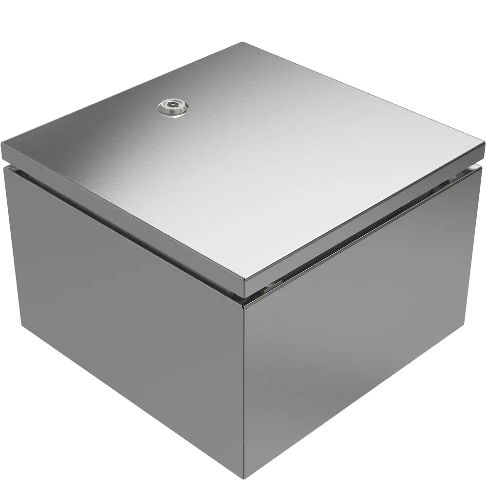 Produktfoto 1 von RS PRO Edelstahl 304 Wandanschlusskasten Grau IP66, HxBxT 300 mm, 300 mm