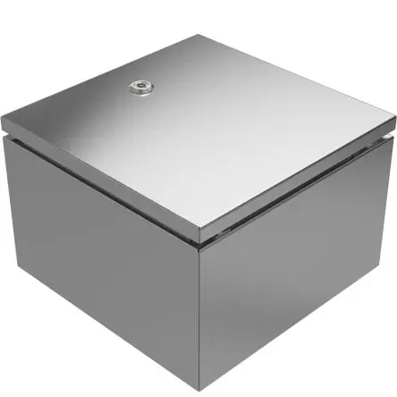 Produktfoto 1 von RS PRO Edelstahl 304 Wandanschlusskasten Grau IP66, HxBxT 300 mm, 300 mm