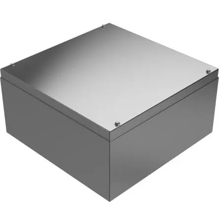 Produktfoto 1 von RS PRO; Universalgehäuse; Edelstahl 304; Grau; IK09, IK08 IP66 Breite 400 mm Höhe 400 mm Länge 200 mm