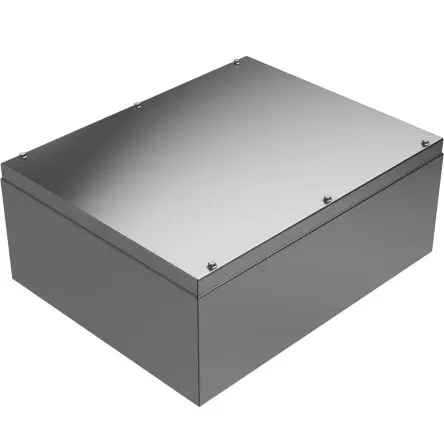 Produktfoto 1 von RS PRO; Universalgehäuse; Edelstahl 304; Grau; IK09, IK08 IP66 Breite 400 mm Höhe 500 mm Länge 200 mm