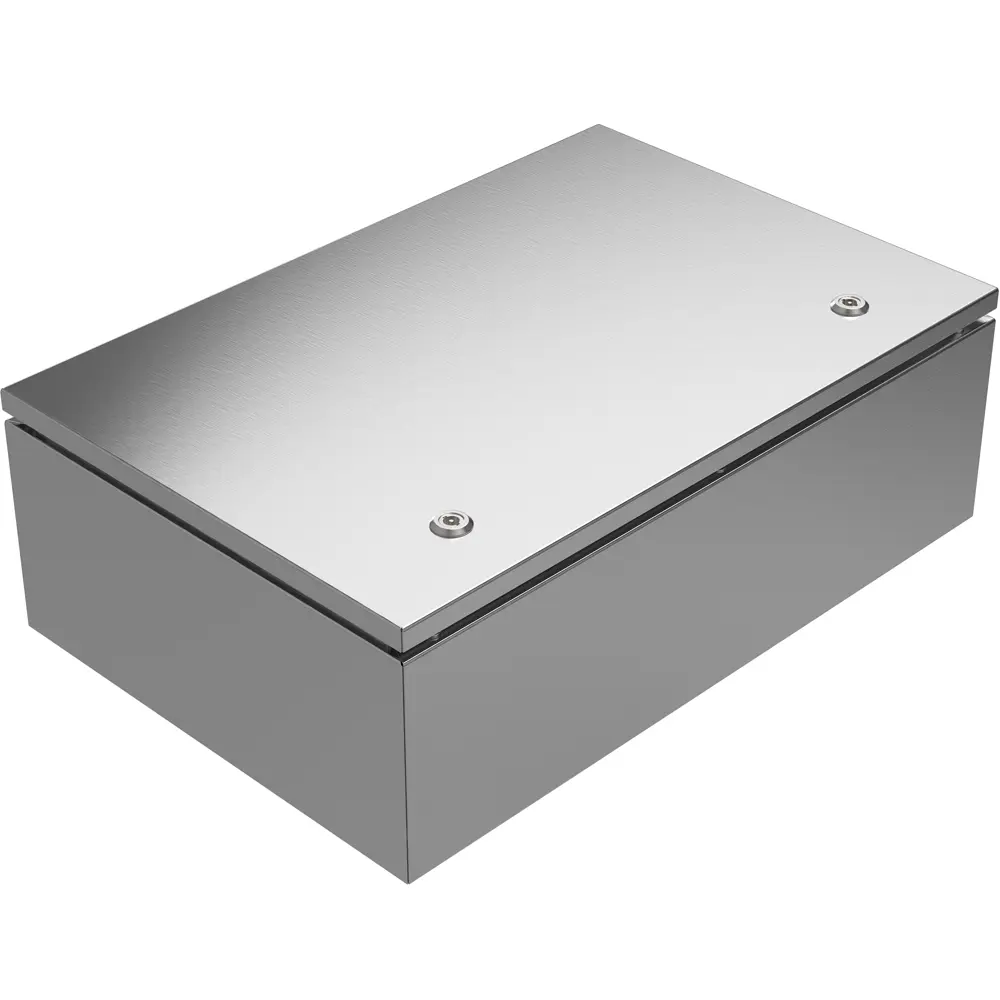Produktfoto 1 von RS PRO Edelstahl 304 Wandanschlusskasten Grau IP66, HxBxT 600 mm, 400 mm