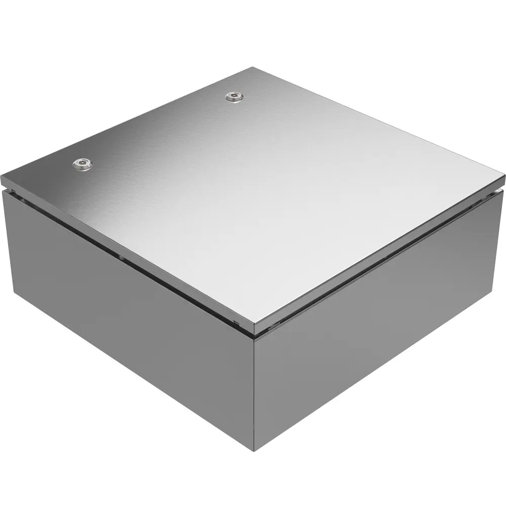 Produktfoto 1 von RS PRO Edelstahl 304 Wandanschlusskasten Grau IP66, HxBxT 500 mm, 500 mm