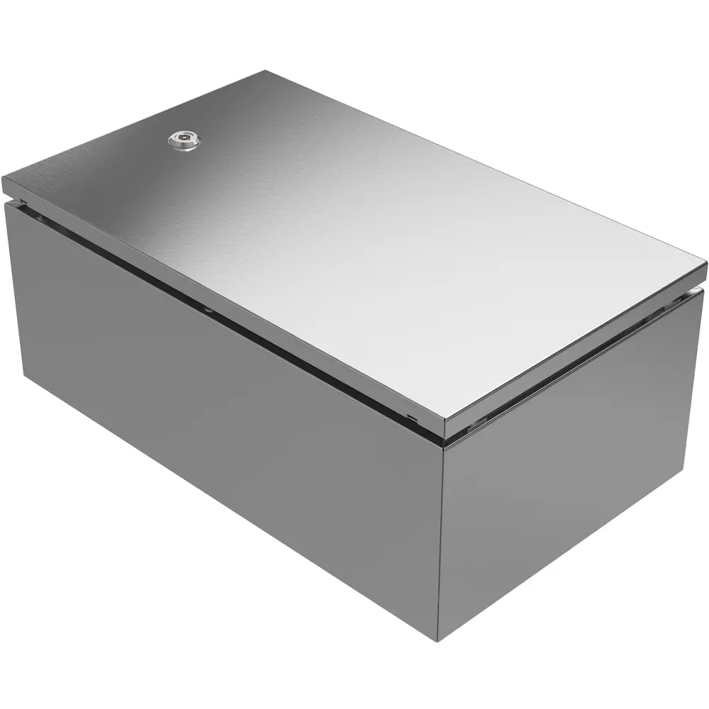Produktfoto 1 von RS PRO Edelstahl 304 Wandanschlusskasten Grau IP66, HxBxT 300 mm, 500 mm x 200 mm