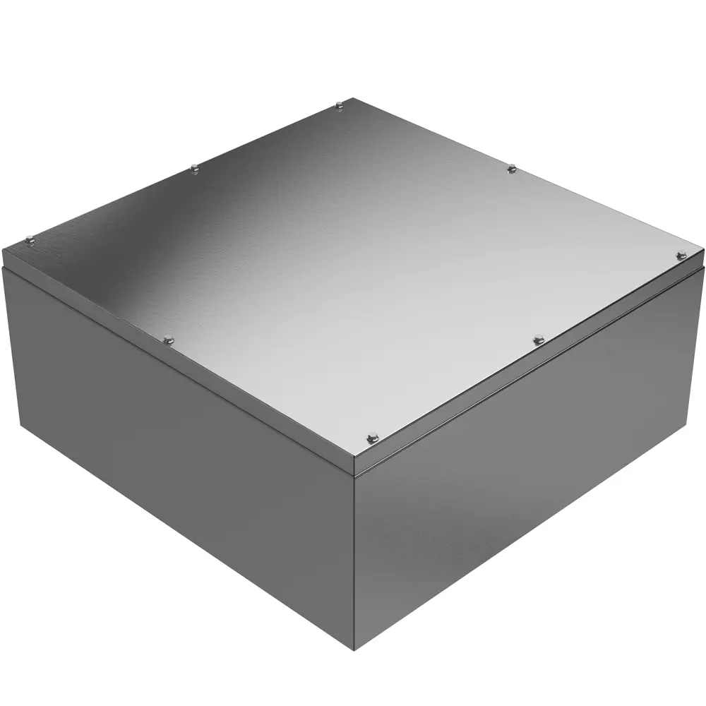 Produktfoto 1 von RS PRO; Universalgehäuse; Edelstahl 304; Grau; IK08, IK09 IP66, IP69 Breite 500 mm Höhe 600 mm Länge 200 mm