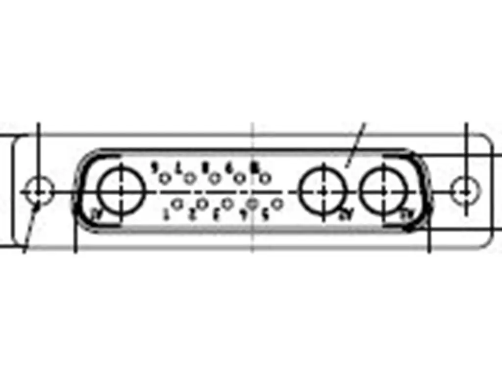 Produktfoto 1 von FCT from Molex 172704 D-Sub-Steckverbinder Gerade, 10-polig, Rückwand Stecker 2.84 mm Raster, mit Flansch