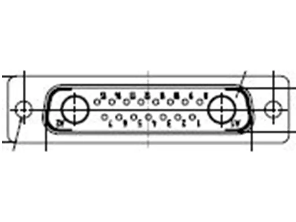 Produktfoto 1 von FCT from Molex 172704 D-Sub-Steckverbinder Gerade, 15-polig, Rückwand Stecker 2.84 mm Raster, mit Flansch für