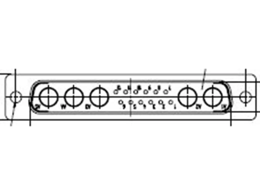 Produktfoto 1 von FCT from Molex 172704 D-Sub-Steckverbinder Gerade, 12-polig, Panel Stecker 2.84 mm Raster, mit Flansch