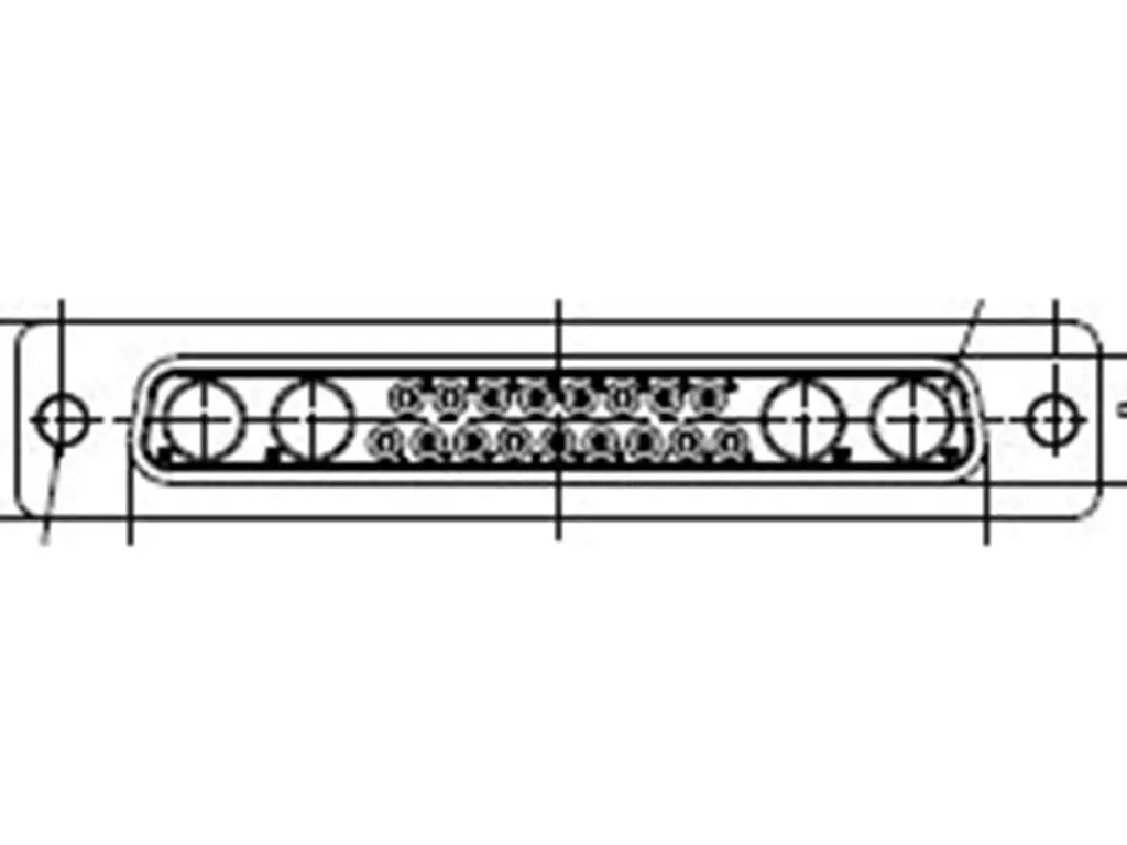 Produktfoto 1 von FCT from Molex 172704 D-Sub-Steckverbinder Gerade, 17-polig, Rückwand Buchse 2.84 mm Raster