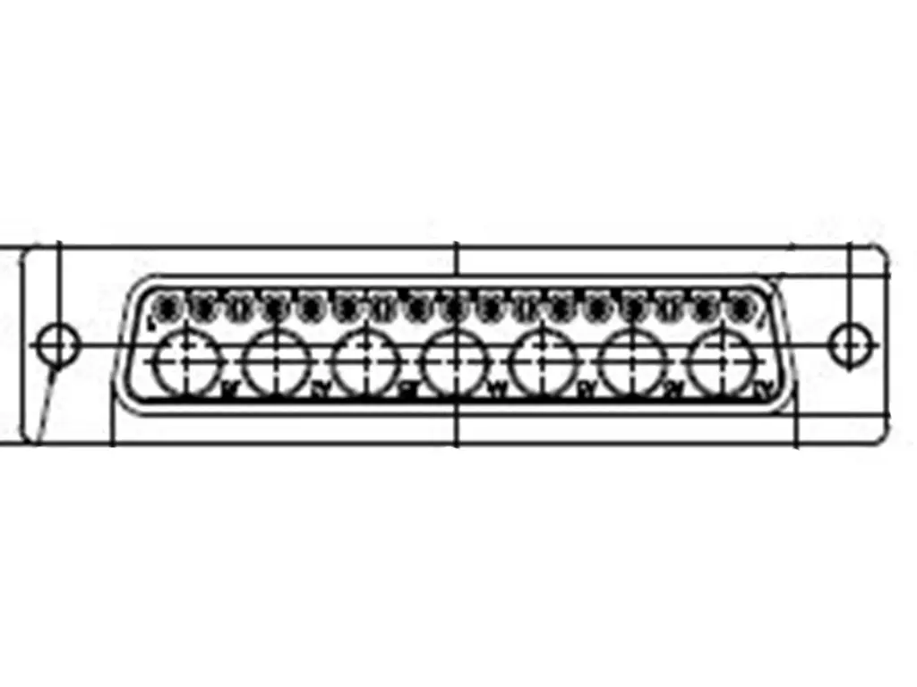 Produktfoto 1 von FCT from Molex 172704 D-Sub-Steckverbinder Gerade, 17-polig, Rückwand Stecker 2.84 mm Raster, mit Flansch
