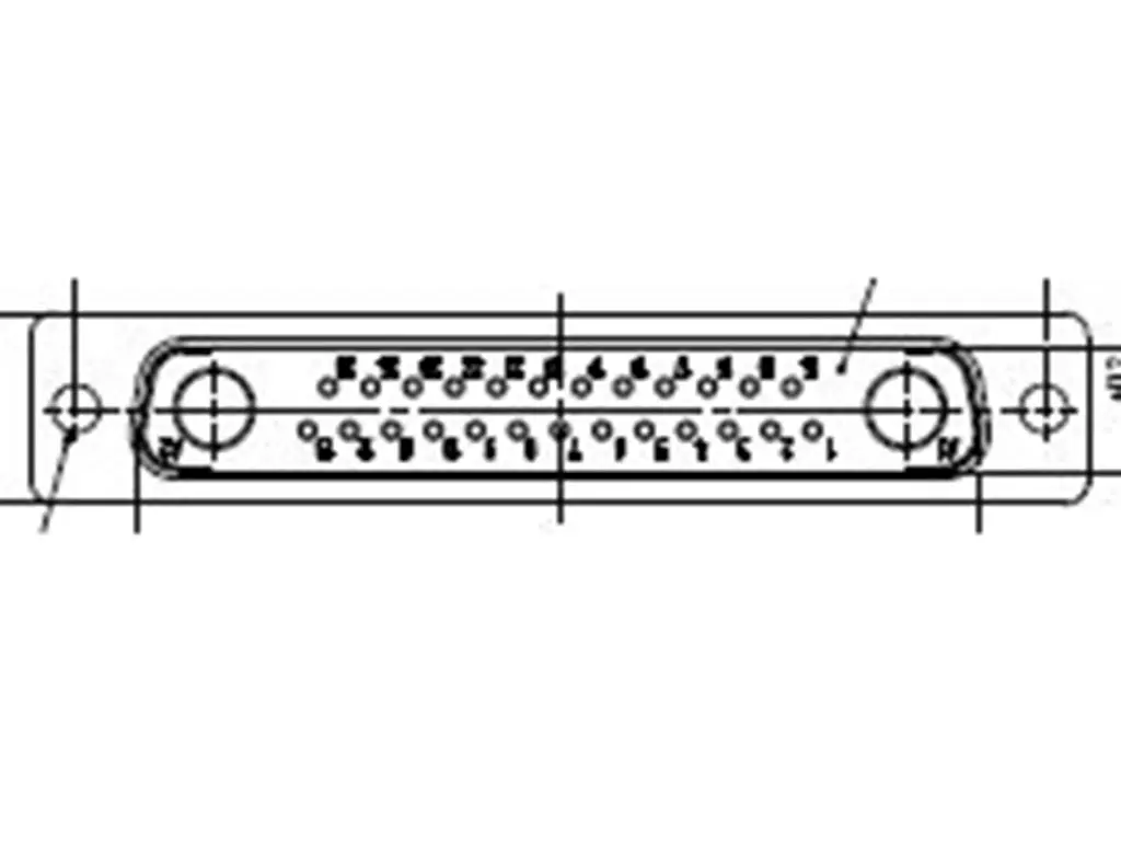 Produktfoto 1 von FCT from Molex 172704 D-Sub-Steckverbinder Gerade, 25-polig, Panel Stecker 2.84 mm Raster, mit Rückseite