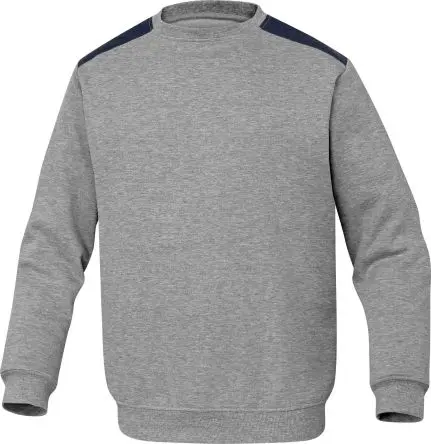 Produktfoto 1 von Delta Plus OLINO Unisex Sweatshirt, Baumwolle, Polyester Grau Überziehen, Größe M