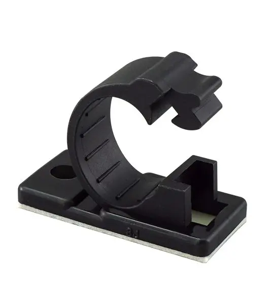 Produktfoto 1 von RS PRO Kabelklemme C-Clip selbstklebend, Kabel-Ø 17mm Nylon Schwarz 15,6 mm x 41.3mm