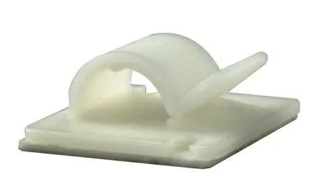 Produktfoto 1 von RS PRO Kabelhalter Klebend, Kabel-Ø 7 mm Nylon Natur 25mm x 25 mm