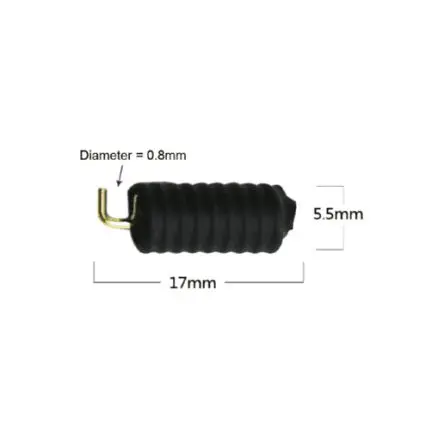 Produktfoto 1 von RF Solutions ANT-8COIL17-1 ISM-Band Telemetrieantenne Federantenne 2.5 dBi bis 868 MHz, Länge 17 mm, Leiterplatte