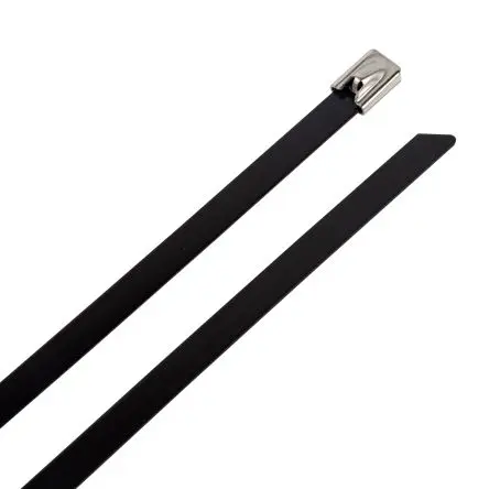 Produktfoto 1 von RS PRO Edelstahl 316 Kabelbinder Nicht lösbar Schwarz 4.6mm x 150 mm