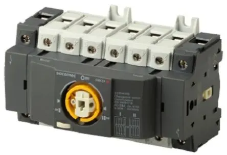 Produktfoto 1 von Socomec 2230 Trennschalter ohne Sicherung 4-polig DIN-Hutschiene 0A Grau 3-phasig