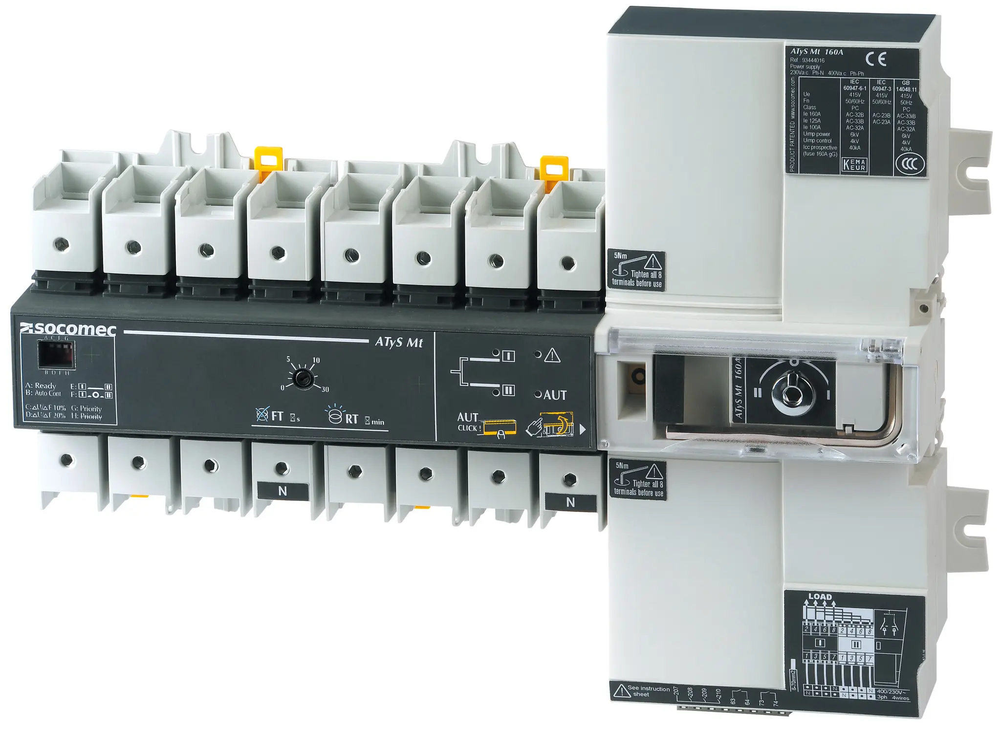 Produktfoto 1 von Socomec 9344 Trennschalter ohne Sicherung 4P-polig 40A Atys t M.
