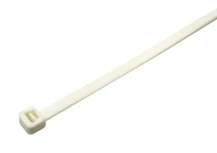 Produktfoto 1 von RS PRO Nylon 6.6 Kabelbinder Nicht lösbar Weiß 4.8mm x 368 mm