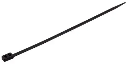 Produktfoto 1 von RS PRO Nylon 6.6 Kabelbinder Nicht lösbar Schwarz 4.8mm x 370 mm