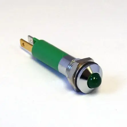 CML 1904X LED-Anzeige für gut sichtbare Montage Grün Tafelmontage-Anzeige, Stecker 24V ac 8 mm, IP67