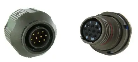 Produktfoto 1 von Amphenol Socapex, 2M801 Kupferlegierung MIL-Spec Rundsteckverbinder Gerade, 13-polig, 500V, Kabel, Gehäuse 8 Stecker,