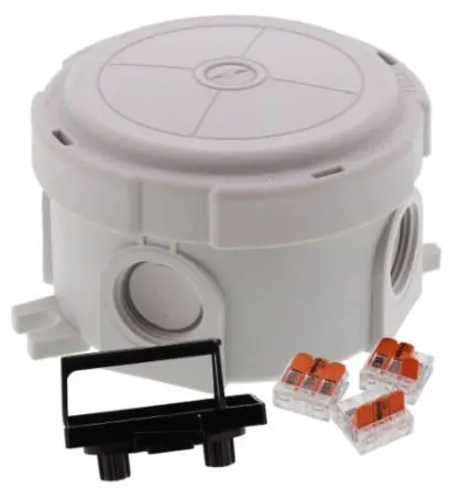 Produktfoto 1 von WISKA Polypropylen Abzweigdose RAL 7035 IP67, IP66 4, Ø 82 mm Breite 49mm Höhe 57 mm Länge 49 mm