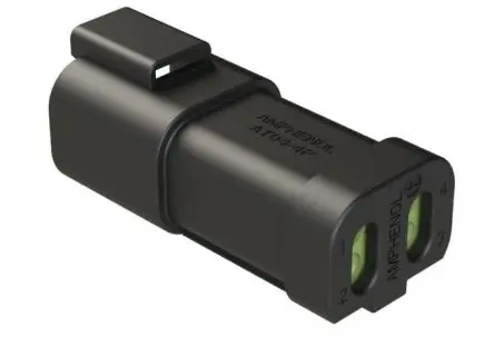 Produktfoto 1 von Amphenol Industrial AT04 Anschlusskabel, Kabel, Steckerbuchse, Crimpbefestigung, Stecker, 4-polig, Schwarz / 2-reihig