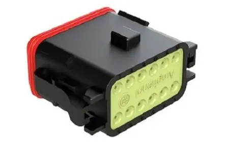 Produktfoto 1 von Amphenol Industrial AT06 Anschlusskabel, Kabel, Kfz-Steckverbinder, Crimpbefestigung, Stecker, 12-polig, Schwarz /