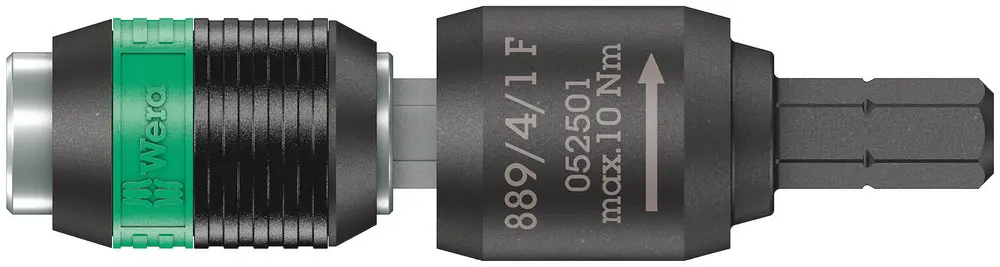 Produktfoto 1 von Wera 6.35 mm 6.35 mm Sechskant Schraubbit, Sechskant Chrom, 1-teilig, 64 mm