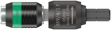 Produktfoto 1 von Wera 6.35 mm 1/4 in Sechskant Schraubbit, Sechskant Chrom, 1-teilig, 64mm