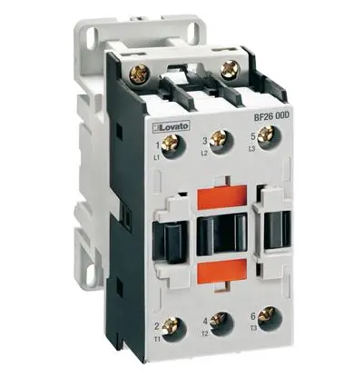 Produktfoto 1 von Lovato BF Schütz 24V dc-Spule, 3-polig, 690V ac / 26 A 24V dc 18.5 kW 3 Schließer 1-Hilfskontakte