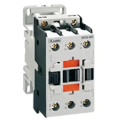 Produktfoto 1 von Lovato Schütz 24V dc-Spule, 3-polig / 38 A 24V dc 22 kW 3 Schließer 1-Hilfskontakte